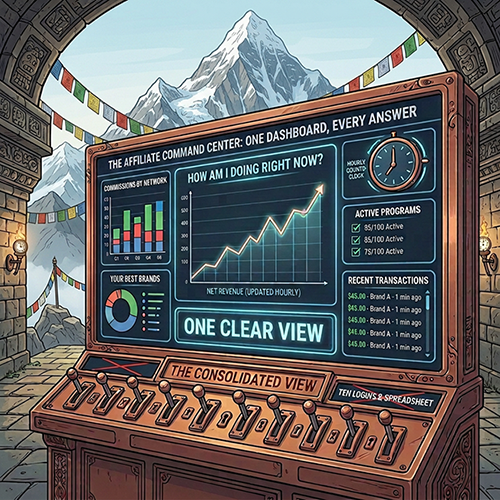 One dashboard combining every network, brand, and transaction side by side.